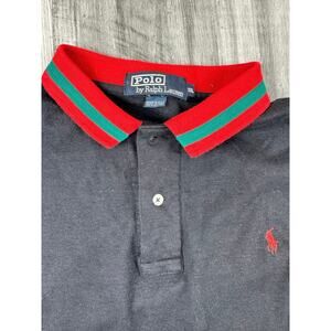 Polo Ralph Lauren Vintage Black Long Sleeve XXL Polo